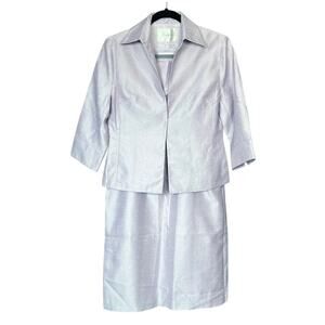 Suzuya Lilac 2-Piece Shantung Dress & Jacket Set Formal Occasion Spring Summer L